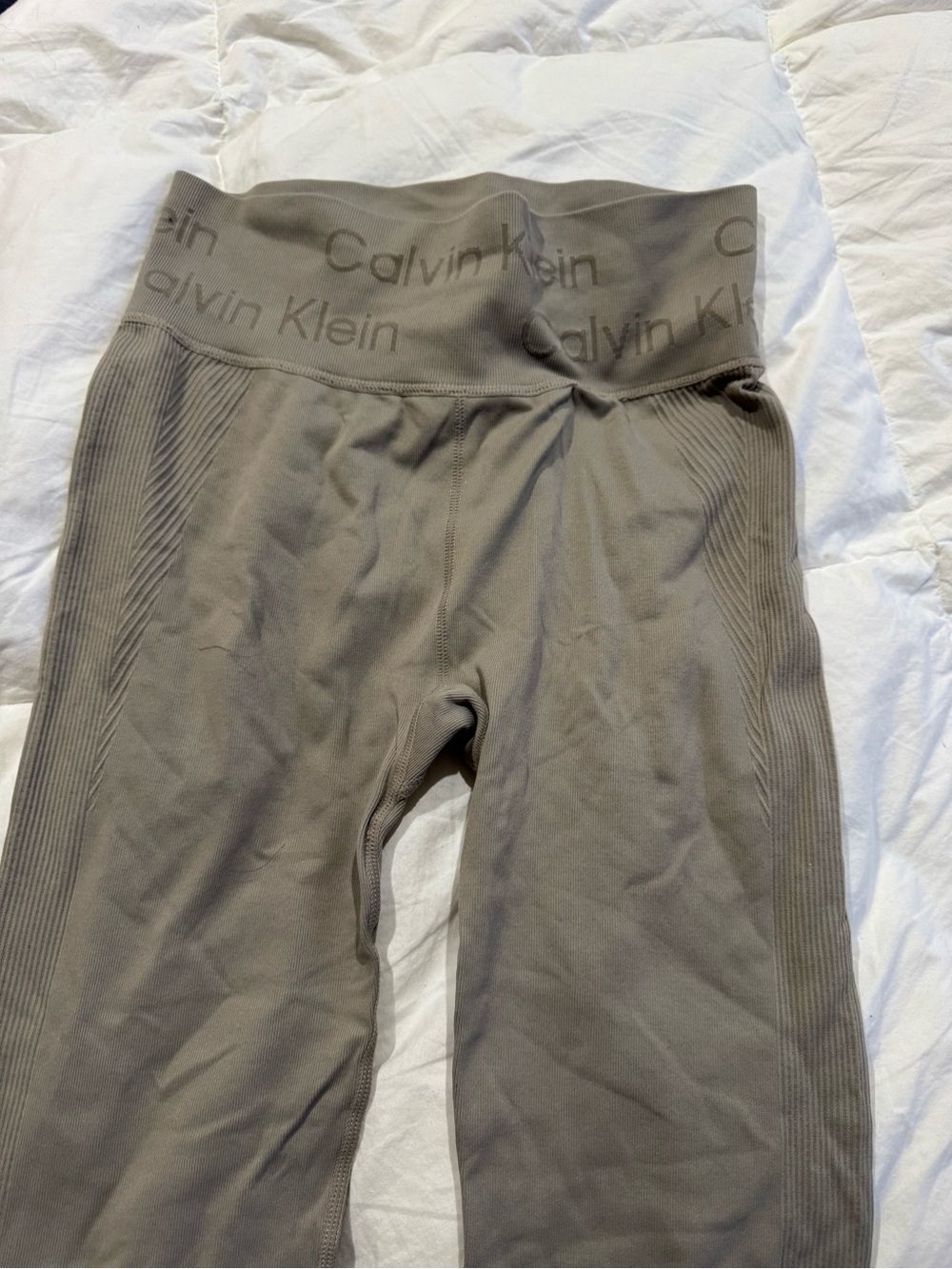 Calvin Klein Kids Taupe Gray Seamless Leggings